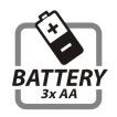 3x AA battery