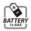 1x Mikrotužková baterie AAA