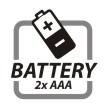 2x Batéria typu AAA